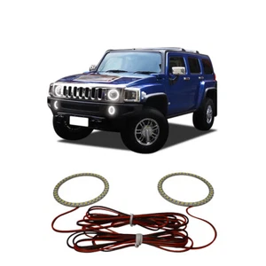 Bright White LED Fog Light Halo Ring Kit for Hummer H3 06-10 - Imagen 1 de 7