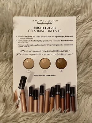 SEPHORA COLLECTION Bright Future Gel Serum Concealer (Sampler Trio) NEW Sealed - Image 1 of 2