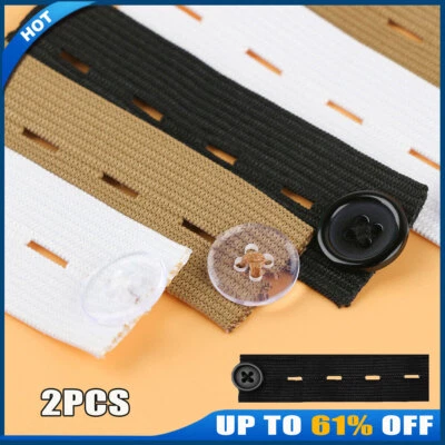 Waist Band Extender Button Hole Expander for Trouser Suit Jeans Maternity Skirt - Image 1 of 4