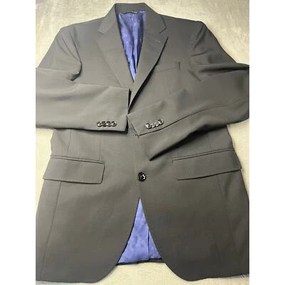 Ted Baker Jay CT Black Wool Suit Jacket Blazer Mens 38R Italy - Image 1 of 4