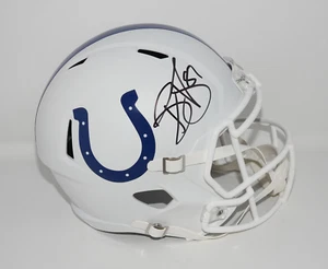 Reggie Wayne Signed Indianapolis Colts Flat White F/S Helmet PSA COA 144 - Picture 1 of 3