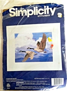 Simplicity Stitchery HOMEWARD BOUND 05026 Crewel Embroidery Kit Open Complete - Picture 1 of 6