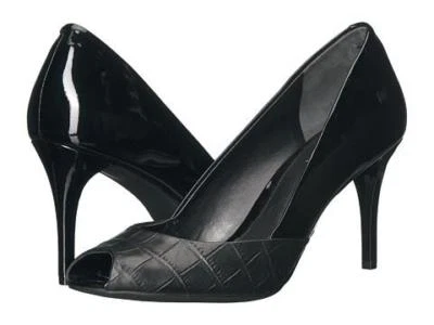 LAUREN Ralph Lauren Black Ronna Peep Toe Heels Womens Shoes US 6 - Image 1 of 4