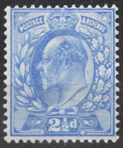 SG231 SN:#131a 1902 21/2 d VEREINIGTES KÖNIGREICH King Edward VII - Definitive MNH - Bild 1 von 2