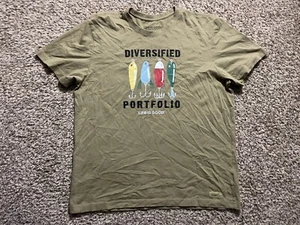 Life Is Good T Shirt Mens Large Diversified Portfolio Fishing - Picture 1 of 7