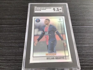 2020-21 Topps Chrome Merlin UEFA Refractor Kylian Mbappe #100  SGC 9.5 - Picture 1 of 3