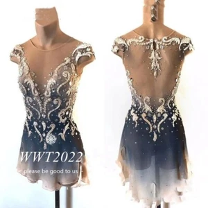 Vestido de patinaje sobre hielo Vestido de patinaje artístico Vestido de patinaje Vestido de baile - Imagen 1 de 9