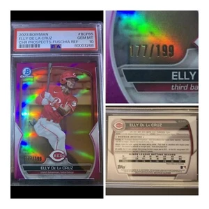 Elly De La Cruz Rookie PSA 10 Fuschia Parallel SP /199 Bowman Chrome #BCP-65 ￼ - Picture 1 of 5