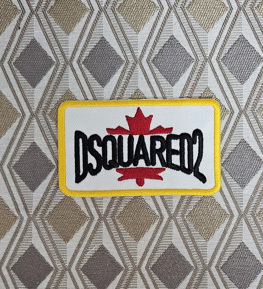TOPPA PATCH Replica DSQUARED2 Ricamata Termoadesiva o da Cucire 10X6 CM