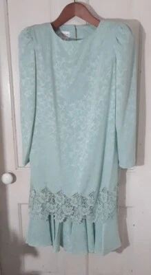 In The Mood años 80 vintage, 2 piezas Falda y Top Largo Con Encaje Talla 10 Foto 1 de 4