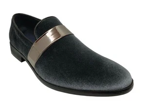 Aldo Rossini Men's Slip On Gray Velour Loafer 93902 - Picture 1 of 2