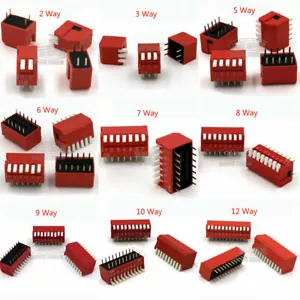 5 pz 2/3/4/5/6/8/10/12 vie chiave pianoforte posizione interruttore DIL/DIP 2,54 mm interruttore PCB - Foto 1 di 23