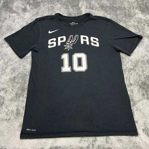 San Antonio Spurs Shirt Mens Medium Black Nike DriFit DeMar DeRozen Cover