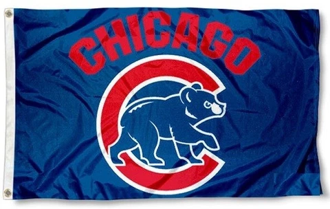 Chicago Cubs Bear MLB Baseball Flag ~ Large 3'x5' ~ FREE SHIPPING Cover