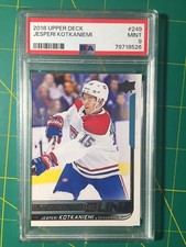 2018-19 UPPER DECK YOUNG GUNS JESPERI KOTKANIEMI **PSA 9 MINT**
