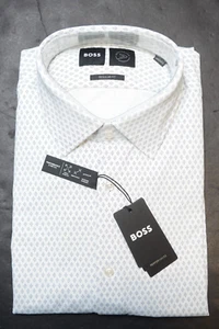 Hugo Boss Men's Joe Kent Travel Reg Fit Performance Stretch Dress Shirt 38 15 - Picture 1 of 12