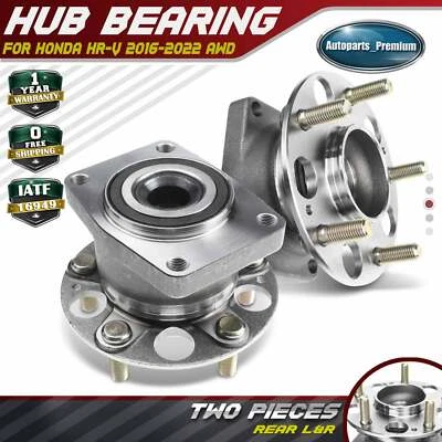2 Rear Left & Right Wheel Hub Bearing Assembly for Honda HR-V 2016-2022 1.8L AWD - Image 1 of 4
