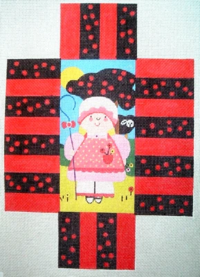 Bo Peep 砖盖 Barbara Goodrich 手绘针绣帆布 WK — 第 1/2 张图片