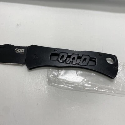 SOG Micron II QAD Pocket Knife Lockback Plain Edge Blade New KNIFE - Image 1 of 4