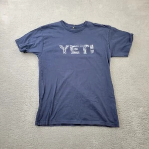 YETI Shirt Mens Large Blue Graphic Print Short Sleeve - Picture 1 of 7