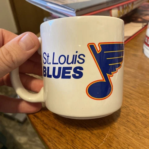 Vintage 80s St. Louis Blues Maxwell House Coffee Mug NHL Hockey Cup SGA 1988 Cover