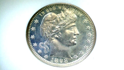 NGC 1898  BARBER QUARTER PF 64 CAM  31-011 - Image 1 of 3