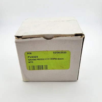 New FS Curtis FVA323 Air Compressor Pressure Gauge 2-1/2" 300PSI Back - 60d Wty - Image 1 of 4