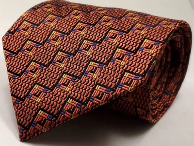 DANIEL DE FASSON Handmade 100% Silk Tie Men's Blue Blue Necktie NEW - Image 1 of 4