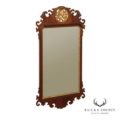 Espejo de pared Henkel Harris estilo georgiano parcial dorado caoba Foto 1 de 4