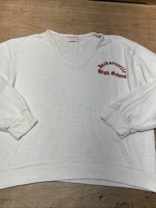 Vintage 1984 Jacksonville High School (Arkansas) V Neck Sweater Size Large - Picture 1 of 7