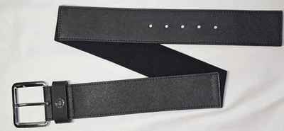 Cinturón negro ancho elástico para mujer Michael Kors - talla S/M hebilla plateada MK Foto 1 de 4