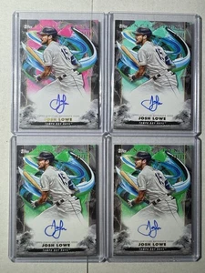 2023 Topps Inception Rookie and Emerging Stars Autographs Josh Lowe (4) Card Lot - Picture 1 of 2