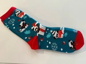 Brand New Multicolor Christmas Novelty Style Cotton Crew Socks - Picture 1 of 2