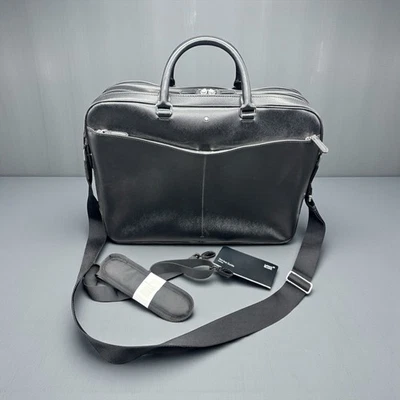 Montblanc Sartorial Large Document Black Leather Case #130090 Nice! - Image 1 of 4