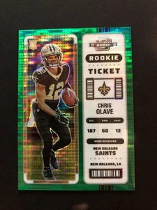 2022 Panini Contenders Optic Chris Olave Green Pulsar RC #/30 #65 - Bild 1 von 2