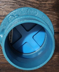 Zurn CO2510-NH4 Cast Iron Non-Adjustable No-Hub Cleanout, 4" Pipe Size BLUE - Picture 1 of 7