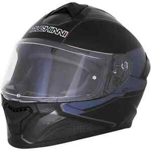 Duchinni D977 Motorcycle Scooter Crash Helmet Full Face Black Gun Free Delivery