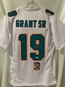 Jakeem Grant Sr Signed Miami Dolphins Custom Football Jersey w/ COA - Picture 1 of 6