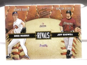 2004 Leather and Lumber Rivals #18 Greg Maddux J.Bagwell Braves Astros - Foto 1 di 1