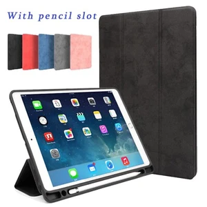 For iPad 9th 8th 7th Generation Air Pro 9.7" Smart Case Cover With Pen Holder - Picture 1 of 33