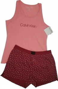 Calvin Klein Damen Tank Top und Boxershort Pyjama Set S Wassermelonen Print NEU! - Bild 1 von 12