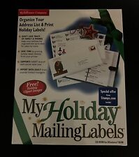 MY HOLIDAY MAILING LABELS & MY HOLIDAY CLIP ART WINDOWS 95/98 NEW SEALED