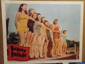 Lobby Card 1950 BEAUTY ON PARADE Lola Albright swimsuit beauty contestants
