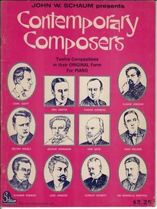 Contemporary Composers - 12 Compositions in there Original Form for Piano - 1970 - Picture 1 of 2