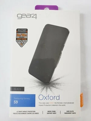 Gear4 Folio Oxford Case For Samsung Galaxy S9 Only Impact Protection D3O - Black - Image 1 of 4