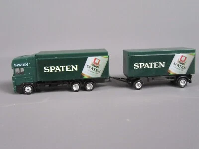 B266 Vintage 2003 Grell Cina Scania 164 Semirimorchio Spaten Verde Ho 1:87 - Immagine 1 di 4