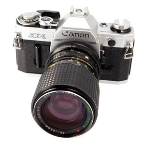 CANON AE-1 35mm Film Camera w/ Tokina 35-105mm Zoom Lens - Tested - Great Cond. - Picture 1 of 9