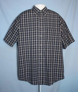 Solo fines de semana ropa deportiva para hombre a cuadros grandes mangas cortas camisa informal - Imagen 1 de 5