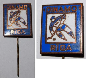 Emaillierte Anstecknadel Nadel Dinamo Riga Lettland / Eishockey - Picture 1 of 1
