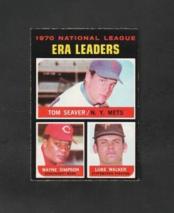 Scarce 1971 OPC ERA leaders #68 TOM SEAVER ~~ Tough O-Pee-Chee ~~ Nice Card!